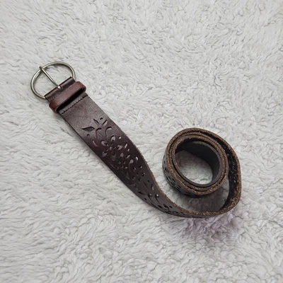 Cinturón vintage Y2K American Eagle para mujer pequeño cuero genuino marrón Foto 1 de 4