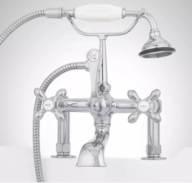 Signature Hardware English Telephone Tub Faucet Chrome HL-308-4-NH-CP-U