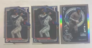 2024 Bowman Sebastian Walcott Base, Chrome, AI (lotto di 3 carte) - Foto 1 di 2