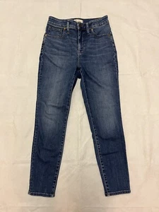 Madewell Curvy High Rise Skinny Crop Jeans Medium Wash Blue Denim Women's Sz 28 - Picture 1 of 9