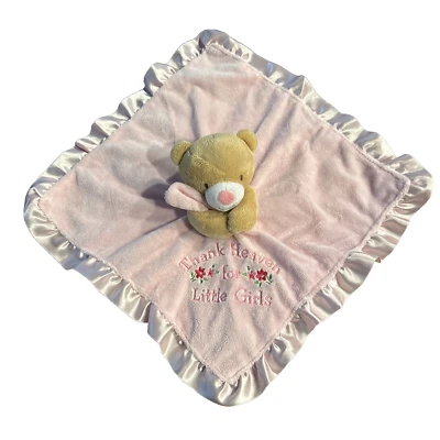 Baby Starters Security Lovey Pink Bear Thank Heaven for Little Girls Rattle 2017 Foto 1 de 4