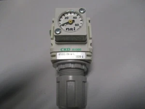 CKD CORP. R1000-8N-W-L 1/4" REGULATOR W/ GAUGE - Picture 1 of 2