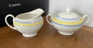 Johnson Brothers Julie Holland Jardiniere Milk Jug And Sugar Bowl Yellow Lemons - Picture 1 of 8