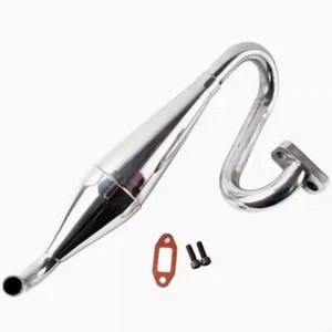 HSP 050024 Alloy Polished Exhaust Tuned Pipe Muffler Redcat Rampage MT TT 94050 - Picture 1 of 5