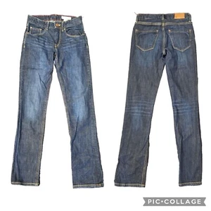 H&M Slim Skinny Fit Dark Denim Jeans Adjustable Waist Tabs Girl Childrens 11-12Y - Picture 1 of 6