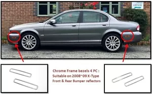 IDFR JAGUAR 2008~2009 X-Type XTYPE X TYPE Chrome frame bezel side bumper lights - Foto 1 di 5