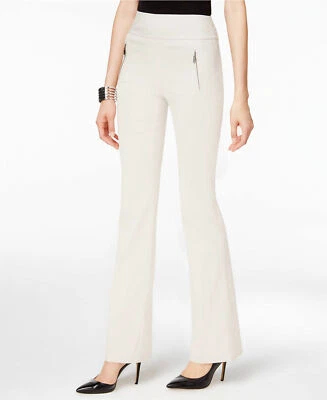 INC INTERNATIONAL CONCEPTS Size 4 Pants Zip Pocket Wide Leg Regular Fit BEIGE - Image 1 of 2