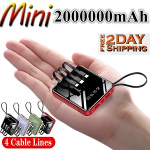 Portable 2000000mAh Power Bank 2LED Fast Charger Battery 2USB For Mobile Phone - Picture 1 of 14