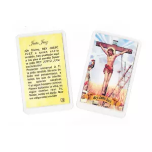 Rey Justo Juez - Tarjeta de oración laminada Tamaño Cartera - Picture 1 of 1