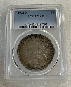 1921-S $1 Morgan Silver Dollar Moderate Toning Gnumismatist GnuCoins - Picture 1 of 22