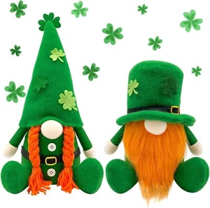 St Patricks Day Decorations Gnome Plush Home Table Ornament Decor Green Irish Fa - Picture 1 of 16