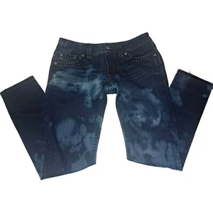 Miss Me Women's Size 29 Blue Custom Bleached Jeans 29x29 - Picture 1 of 10