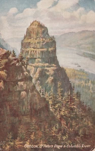 Vintage Postcard Oregon, St. Peters Dome & Columbia River, - Picture 1 of 2