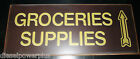 Vintage Replica tin metal sign groceries supplies surplus store shop cash 10015