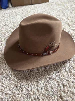 Akubra Hat Boomerang 1030 Fur Felt Tan Size 56 (7) Australia Outback Cowboy EUC - Image 1 of 4