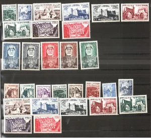 TÚNEZ 1954-56 - Lote de 29 Estampillas "Sitios/Lamine Pacha - Como Nuevo **/* - Imagen 1 de 1
