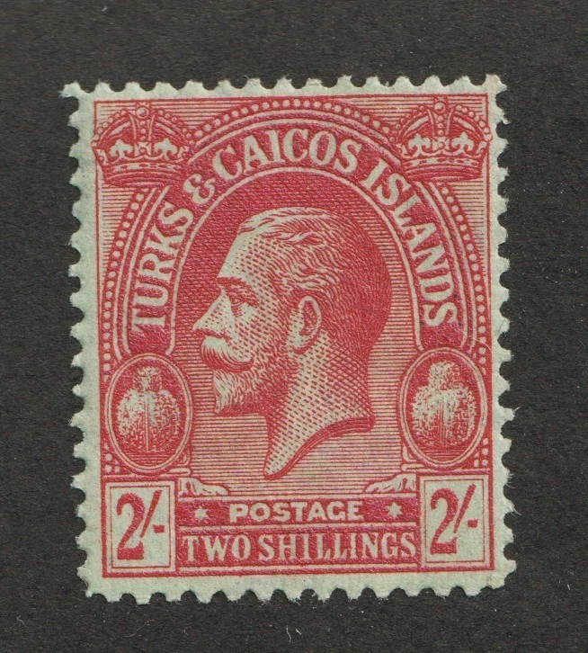 Islas Turcas y Caicos 1925 Sc# 56 - Dos chelines, KGV. MH Cv$27,50 Foto 1 de 1