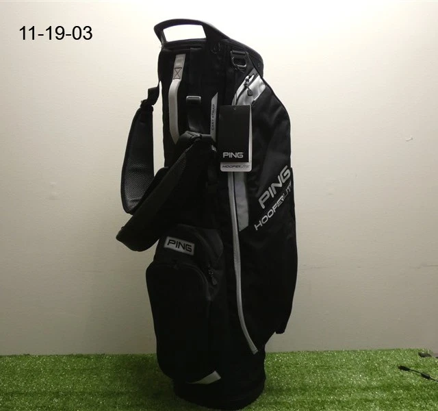 Nueva bolsa de golf Ping Hoofer Lite para hombre con soporte de transporte de 4 vías negra/gris Foto 1 de 4