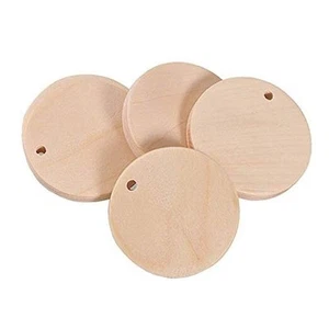 100 Stck. Naturholz Anhänger Charms Unvollendet Holz Ohrring Kreise - Bild 1 von 7