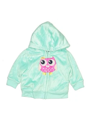 Sudadera con capucha verde con cremallera Healthtex para niñas 6-9 meses Foto 1 de 2