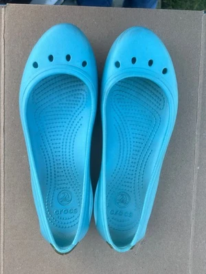 CROCS Kadee Light Blue Flats, Size 9 US - Image 1 of 4