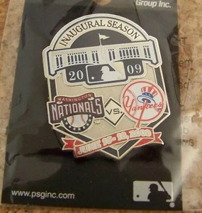 2009 Yankee Stadium 1st Ever Game Nationals Yankees pin - Picture 1 of 5