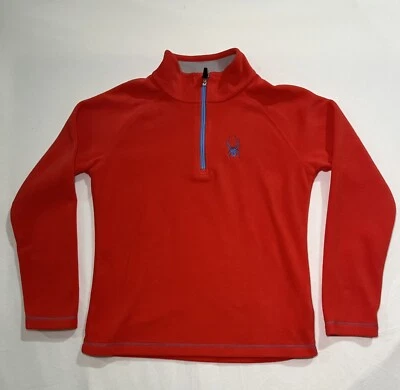Spyder Youth Boys Large Long sleeve quarter 1/4 zip pullover red 14-16 - Image 1 of 4