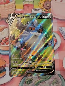 Galarian Perrserker V Holo Lost Origin 183/196 FullArt Pokémon TCG Ultra selten Neuwertig - Bild 1 von 2