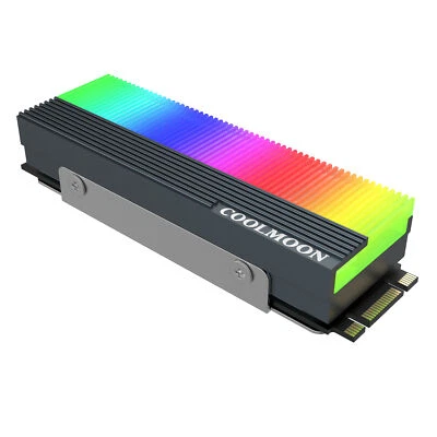 COOLMOON M.2 2280 SSD Kühlkörper RGB SSD Kühlkörper für 2280 M.2 SSD mit Wärmeleitpad