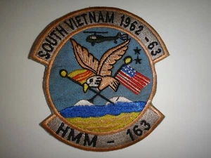 Vietnam War USMC Marine HMM-163 SOUTH VIETNAM 1962-63 Patch - Picture 1 of 3