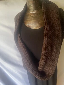 COLLECTION EIGHTEEN 18 WOMENS CHOCOLATE BROWN KNIT INFINITY SCARF-NEW - Picture 1 of 4