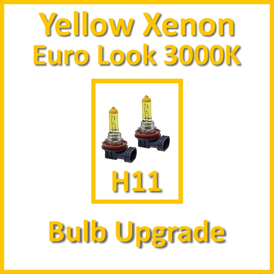 Warm White 3000K Yellow Xenon Headlight Bulbs Main Dip Beam or Fog H11 55W (x2) - Image 1 of 1