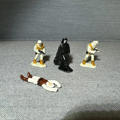 Star Wars 1982 Mini Die Cast Figures ESB Darth Vader Rebel Troops Micro Machines - Image 1 of 4