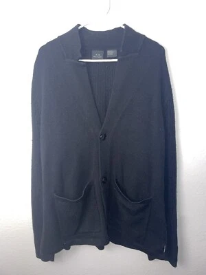 Cárdigan negro Armani Exchange para hombre XL invierno cálido tejido suave cómodo acogedor Foto 1 de 4