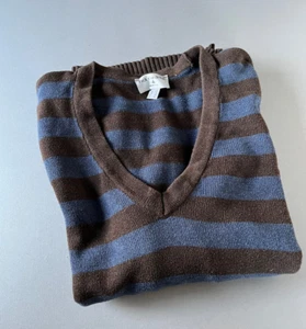 Rick Cardona gestreifter Longpullover Gr. 38 blau-braun, Baumwollpulli - Bild 1 von 4