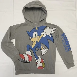 Sonic the Hedgehog Gray Hoodie Kid Size 8/10 - Picture 1 of 6