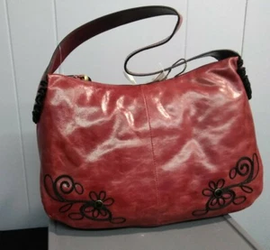 Peck And Peck  Purse Lightweight Leather Handbag Pocketbook Red Strap - Picture 1 of 10