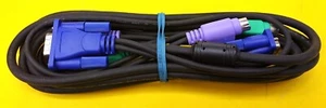 ⭐️⭐️⭐️⭐️⭐️ LinXcel KVM Switch Cable Cord PS/2 Keyboard Mouse & VGA/SVGA 6ft. - Afbeelding 1 van 4
