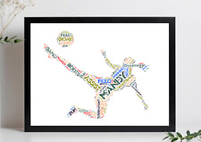Personalised Women Football Player Soccer Word Art Gift, Coach, Birthday present