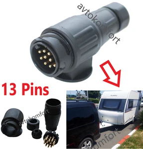 Enchufe de remolque de 12 V 13 pines en el remolque caravana conector de toma eléctrica - Imagen 1 de 5