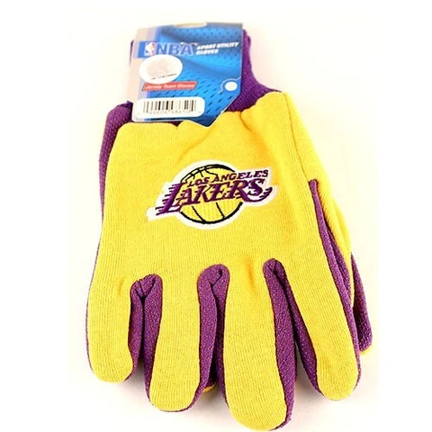 LOS ANGELES LAKERS 2 TONE SPORTS UTILITY GLOVES W/PVC GRIP ALL PURPOSE SPORT Cover