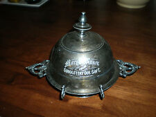 Nice Antique Wilcox Silver Plate Co. Silverplate Cheese Dome Butter Dish Trophy