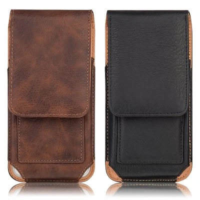 Vertical Leather Holster Belt Clip Pouch Carrying Case Cover for iPhone 7/ 8Plus - Image 1 of 4