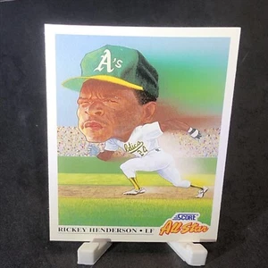 1991 Score Rickey Henderson Baseball Card #397 All Star Big Head Caricature - Picture 1 of 7