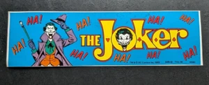 Vintage Batman "THE JOKER" Bumper Sticker  DC Comics - Picture 1 of 3