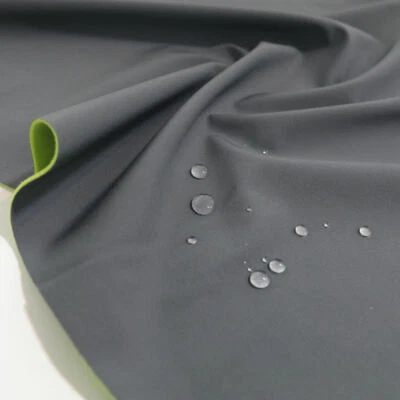 grauer Outdoor Softshell Stoff mit Fleece wasserdicht elastisch Sportjacke Hose - Bild 1 von 3