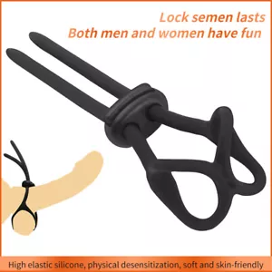 Hombres Bola-Escroto-Estirador-Anillo-Pene Mejora Retraso Eyaculación Hombre - Imagen 1 de 7