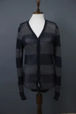 Cárdigan suéter AllSaints gris manga larga tejido con botones talla S Foto 1 de 4