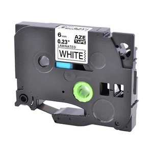 6mm Black on White Label Tape For Brother TZ TZe 211 P-touch PT-1100 PT-1880 - Picture 1 of 12
