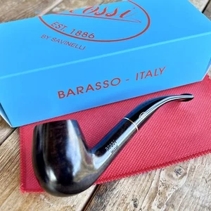 Rossi Notte Bent Billiard (8670) Pipe by Savinelli - NEW - Picture 1 of 8
